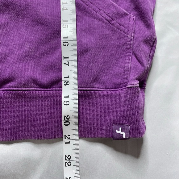 JoyLab Cropped Hoodie Womens Small Purple 1/4 Zip Thombhole Raglan Sleeve Sports - Picture 9 of 16